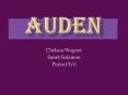Auden PowerPoint PPT Presentation