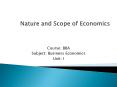 Nature and Scope of Economics PowerPoint PPT Presentation