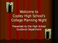 Welcome to Copley High School PowerPoint PPT Presentation