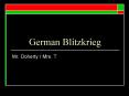 German Blitzkrieg PowerPoint PPT Presentation