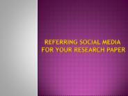 Referring social media for your research paper