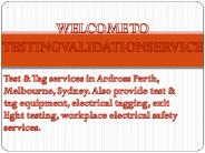 Testing Validation Services|Perth