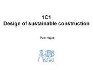 1C1 Design of sustainable construction