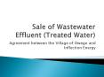 Sale of Wastewater Effluent (Treated Water) PowerPoint PPT Presentation