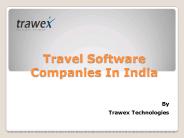 Travel Software Companies in India
