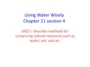 Using Water Wisely Chapter 11 section 4