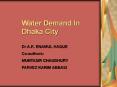 Water Demand In Dhaka City PowerPoint PPT Presentation