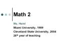 Math 2 PowerPoint PPT Presentation