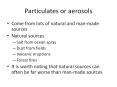 Particulates or aerosols PowerPoint PPT Presentation
