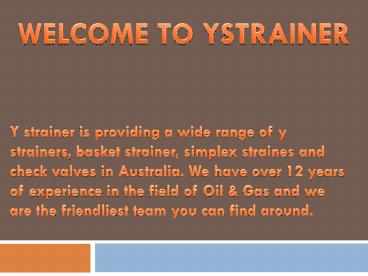 Y Strainer | Basket Strainer