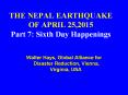 THE NEPAL EARTHQUAKE OF APRIL 25,2015 Part 7: Sixth Day Happenings PowerPoint PPT Presentation