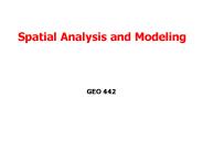 Spatial Analysis and Modeling