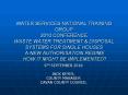 WATER SERVICES NATIONAL TRAINING GROUP 2010 CONFERENCE WASTE WATER TREATMENT PowerPoint PPT Presentation
