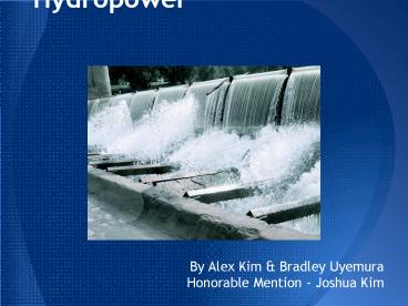 Hydropower