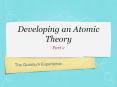 Developing an Atomic Theory PowerPoint PPT Presentation
