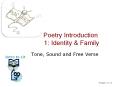 Poetry Introduction 1: Identity PowerPoint PPT Presentation