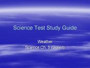 Science Test Study Guide
