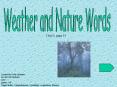 Weather and Nature Words PowerPoint PPT Presentation