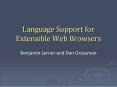 Language Support for Extensible Web Browsers PowerPoint PPT Presentation