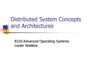Distributed System Concepts and Architectures
