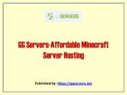 GG Servers-Affordable Minecraft Server Hosting