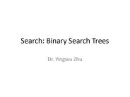 Search: Binary Search Trees