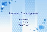 Biometric Cryptosystems