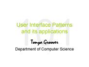 User Interface Patterns and its applications