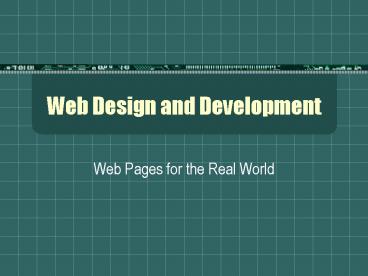 Web Design and Development