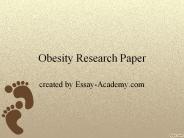 Obesity Research Paper