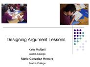 Designing Argument Lessons