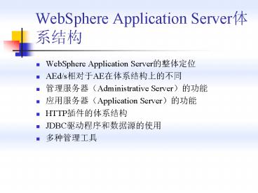 WebSphere Application Server????