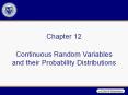 Chapter 12 Continuous Random Variables and their Probability Distributions PowerPoint PPT Presentation