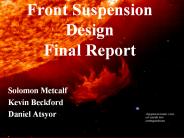 Front Suspension Design Final Report