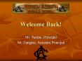 Welcome Back! PowerPoint PPT Presentation