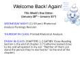 Welcome Back! Again! PowerPoint PPT Presentation