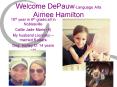 Welcome DePauw-Language Arts Aimee Hamilton PowerPoint PPT Presentation