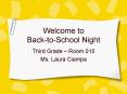 Welcome to Back-to-School Night PowerPoint PPT Presentation