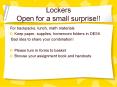 Lockers Open for a small surprise!! PowerPoint PPT Presentation