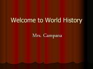 Welcome to World History