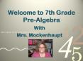 Welcome to 7th Grade Pre-Algebra PowerPoint PPT Presentation