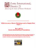 Wish/es you a Merry Christmas and a Happy New Year! /  By a gift to  Zonta International Foundation PowerPoint PPT Presentation