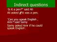 Indirect questions PowerPoint PPT Presentation