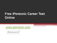Free iPersonic Career Test - www.ipersonic.com