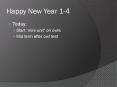 Happy New Year 1-4 PowerPoint PPT Presentation