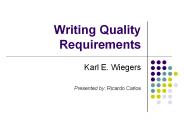 Writing Quality Requirements
