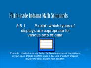 Fifth Grade Indiana Math Standards