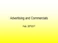 Advertising and Commercials PowerPoint PPT Presentation