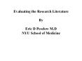 Evaluating%20the%20Research%20Literature PowerPoint PPT Presentation