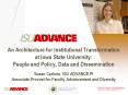 An Architecture for Institutional Transformation at Iowa State University:  People and Policy, Data and Dissemination Susan Carlson, ISU ADVANCE PI Associate Provost for Faculty Advancement and Diversity PowerPoint PPT Presentation